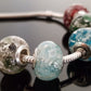 Orgonite orgone pendant, charm bead, bracelet. Natural Aquamarine. Sterling silver, Reiki chakra healing