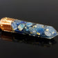 Orgonite orgone pendant necklace, Blue kyanite, 24k gold, enchanted amulet, chakra healing and protection