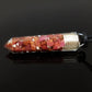 Powerful Orgone Orgonite Pendant - Reiki Pendant natural Ruby and silver Necklace - Crystal healing Amulet