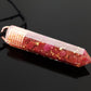 Ruby Orgonite orgone pendant necklace, Natural Ruby, 24k gold, Reiki crystal chakra healing. Love, money amulet