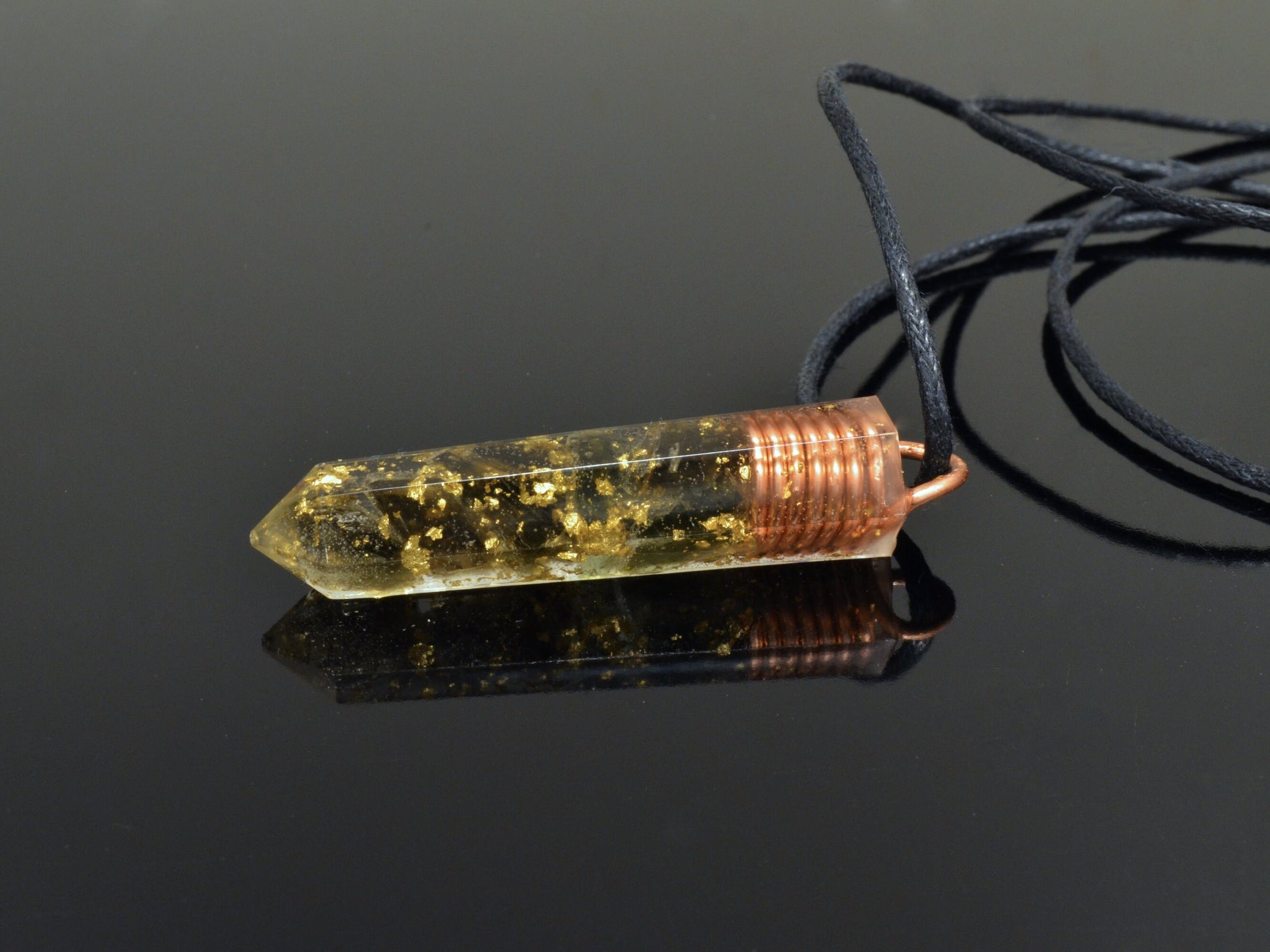 Moldavite Orgonite orgone pendant, 24k gold, Reiki infused amulet, chakra healing, powerful, high and strong vibrations