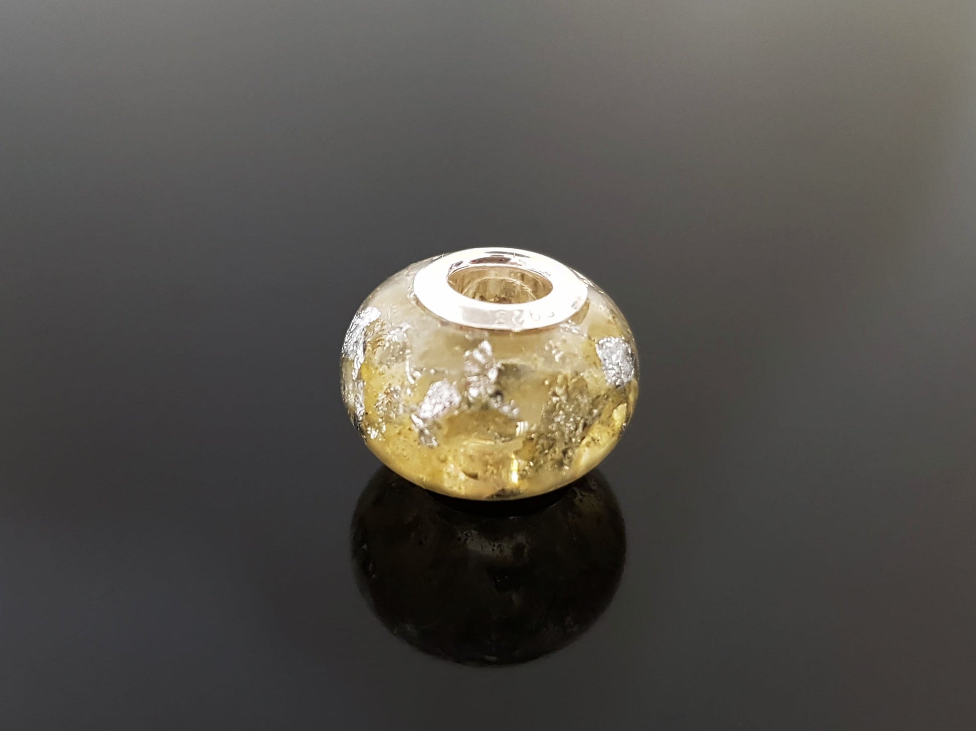 Orgonite orgone charm bead, pendant, bracelet, Natural Citrine - Reiki infused, programmed crystal amulet, chakra healing