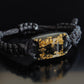 Orgonite bracelet - Moldavite, Herkimer, black Tourmaline, Elite Shungite, 24k gold, brass