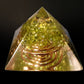 Orgone Orgonite Pyramid Peridot - Money, Wealth, Love, Manifestation, Meditation, heart chakra healing